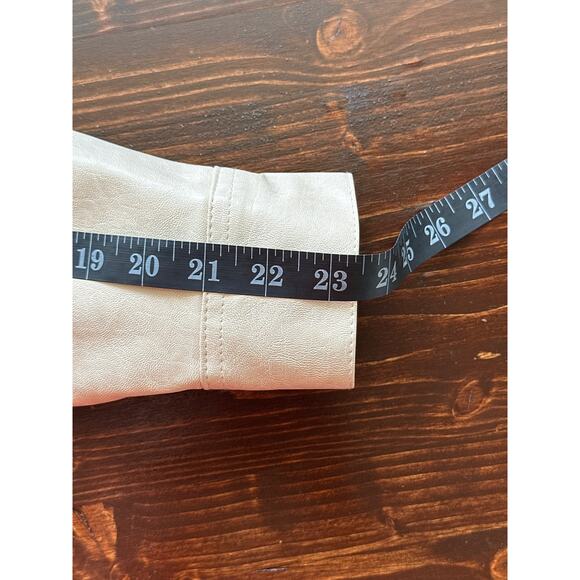 FORMING Faux Leather Button Shirt S Shacket Classic Luxury Retro Streetwear - Picture 12 of 16